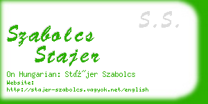 szabolcs stajer business card